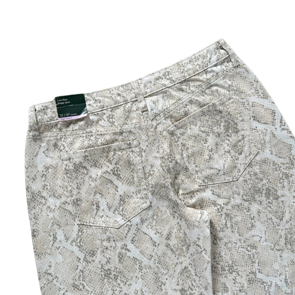 NWT Wild Fable Low Rise Snake-Print Fall Season Jeans Brown - Picture 6 of 10